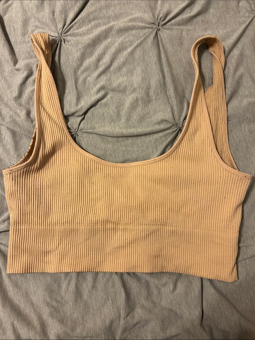 GapBody Ribbed Unlined Bralette - Tan